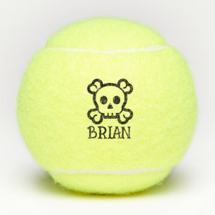 Personalisierter Tennisball mit Totenkopf- und Kno Tennisbälle