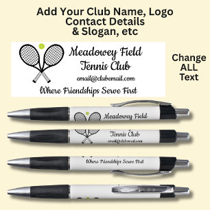Personalisierter Tennisclub - Ihre eigenen Daten Kugelschreiber