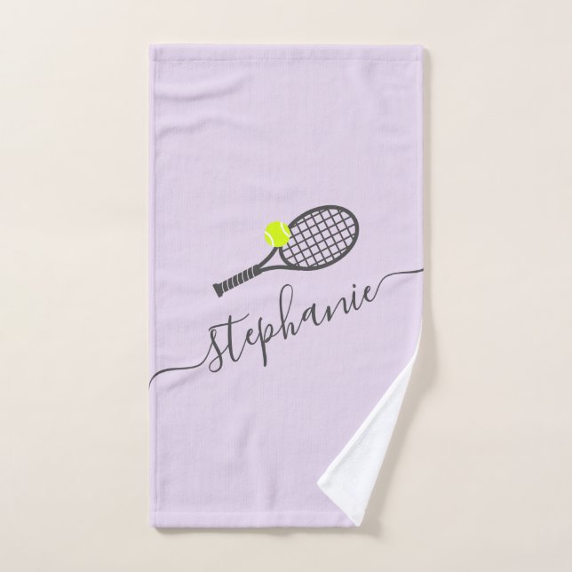 Personalisierter Tennisname Lila Handtuch (Handtuch)