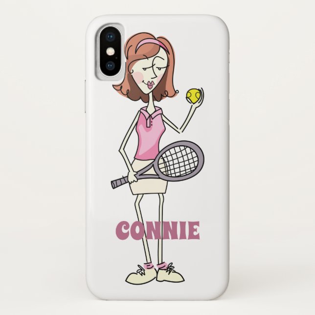 Personalisierter Tennisspieler Case-Mate iPhone Hülle (Rückseite)