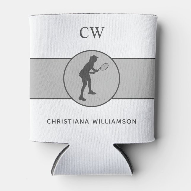 Personalisierter Tennisspieler Dosenkühler (Vorderseite)