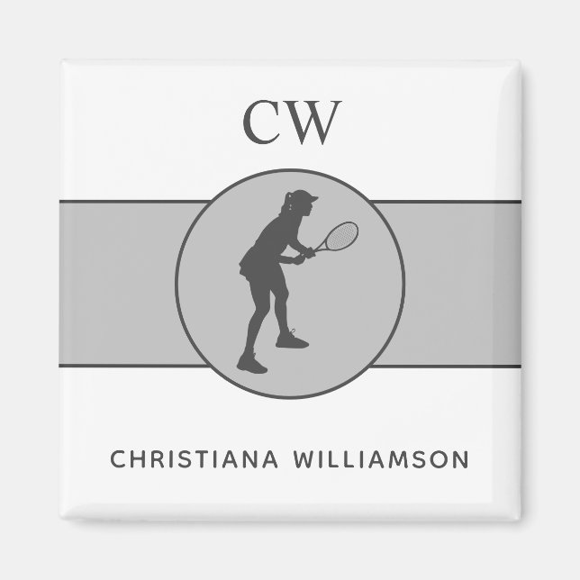 Personalisierter Tennisspieler Magnet (Vorne)