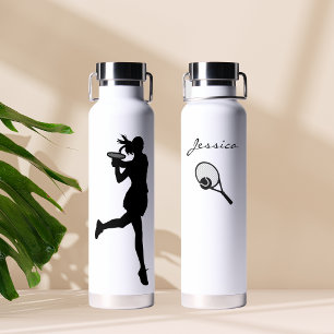 Personalisierter Tennisspieler Minimalistisch Trinkflasche