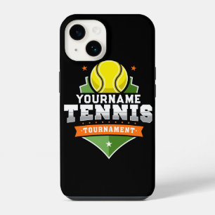 Personalisierter Tennisspieler NAME Universitäts-T iPhone 14 Hülle