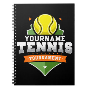 Personalisierter Tennisspieler NAME Universitäts-T Notizblock