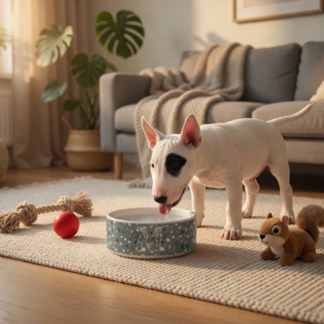 Personalisierter Terrazzo Monogram Pet Napf (Von Creator hochgeladen)