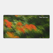 Personalisierter Text Abstrakt Garten Orange & Grü