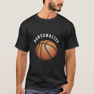 Personalisierter Text Basketball-Coach Custom Blac T-Shirt