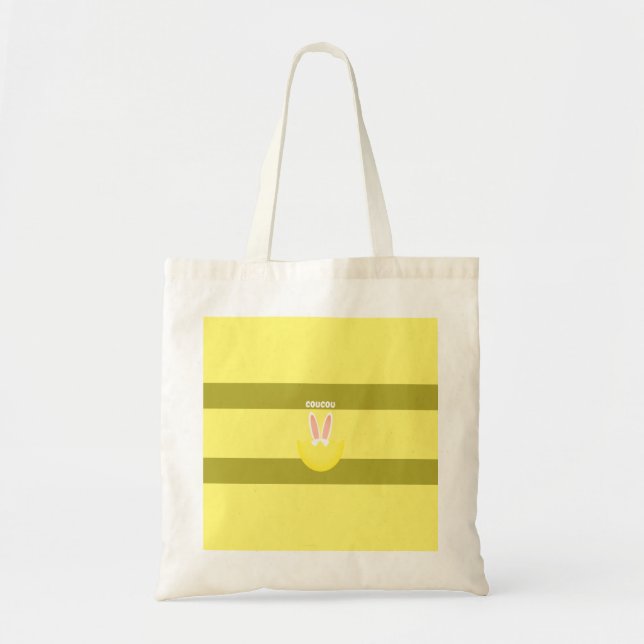 Personalisierter Text Bunny Ears Egg Tragetasche (Vorne)