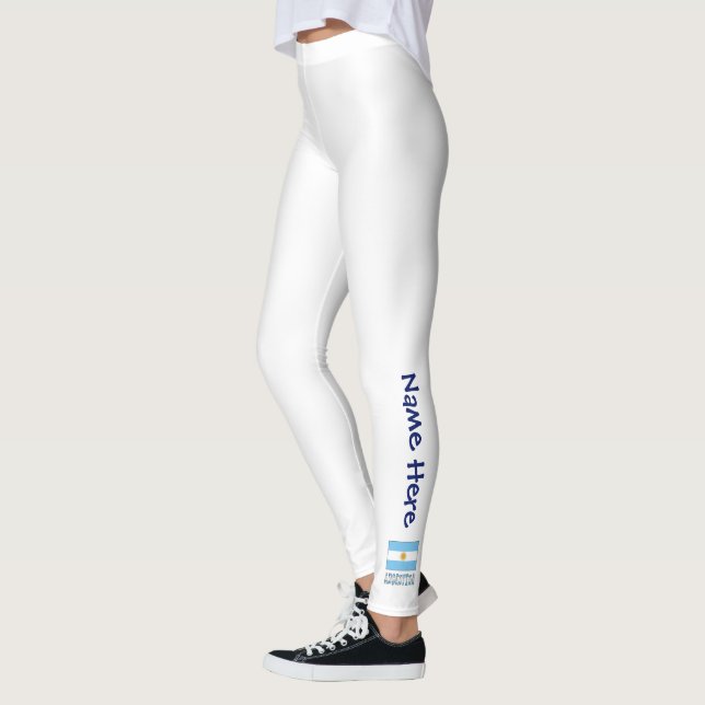 Personalisierter Text der argentinischen Flagge Leggings (Links)