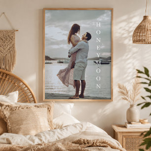 Personalisierter Text Flitterwochen-Hochzeit benut Poster