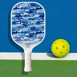 Personalisierter Text für Blauhaie Pickleball Schläger