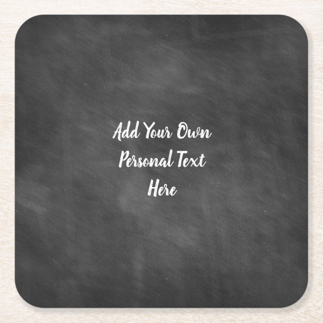 Personalisierter Text für die Hochzeit von Chalkbo Rechteckiger Pappuntersetzer (Vorderseite)