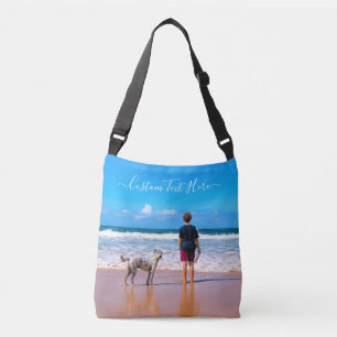 Personalisierter Text für Ihr Foto-Großraumtasche Tragetaschen Mit Langen Trägern