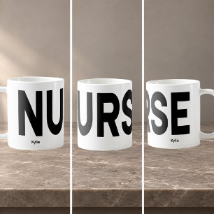 Personalisierter Text für Krankenschwester Kaffeetasse