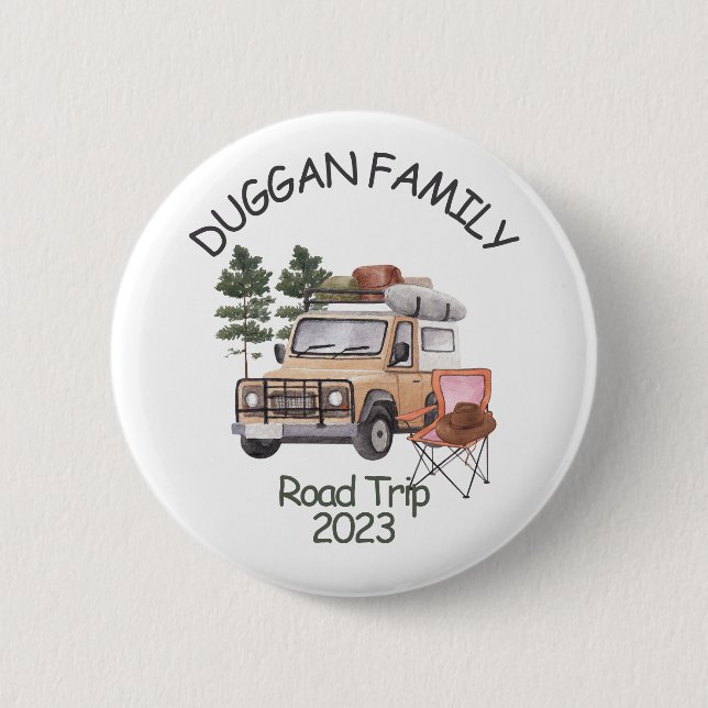 Personalisierter Text für Monogram Family Road Tri Button (Vorderseite)