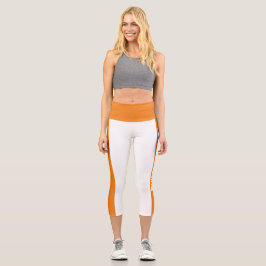 Personalisierter Text gestrichen Capri Leggings