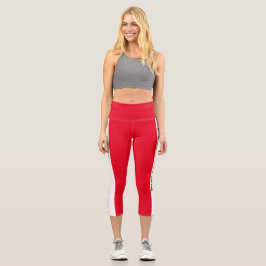 Personalisierter Text gestrichen Capri Leggings
