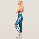 Personalisierter Text gestrichen Capri Leggings<br><div class="desc">Fügen Sie Ihren eigenen Text zu diesen leicht personalisierbaren Capri-Leggings aus Ricaso hinzu</div>