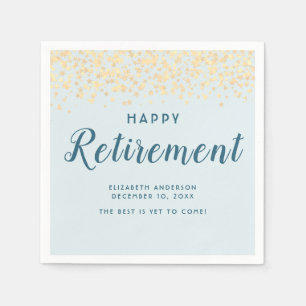 personalisierter Text "Happy Retirement" Serviette