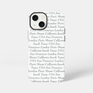 Personalisierter Text hinzufügen Schwarz-weiß iPhone 13 Mini Hülle
