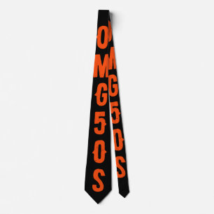 Personalisierter Text in Orange, schöne Farbe Schw Krawatte