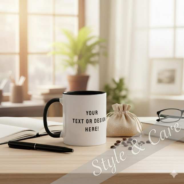 Personalisierter Text Keramik-Kombi-Kaffeebecher Tasse (Personalized Text Ceramic Combo Coffee Mug)