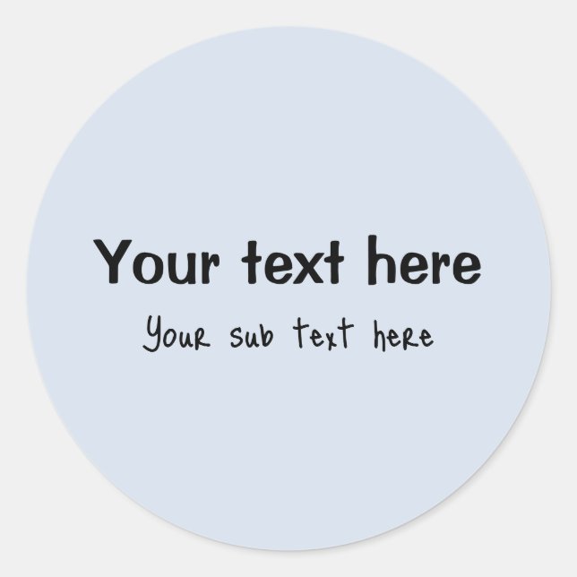 Personalisierter Text Klassischer Rund Sticker (Vorderseite)
