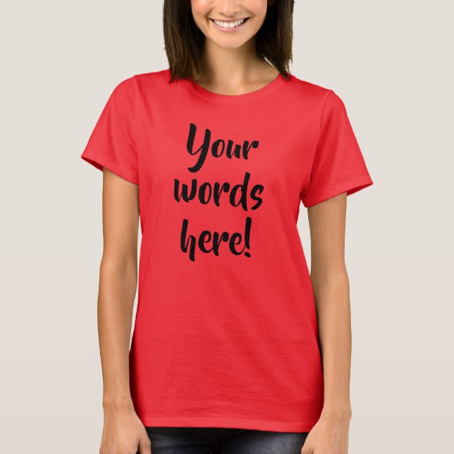 Personalisierter Text - T - Shirt von Frauen (Vorderseite)