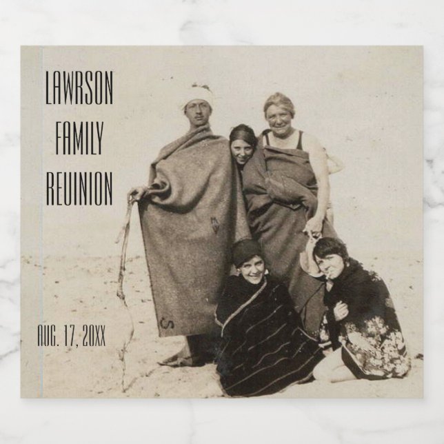 Personalisierter Text und Foto Bierflaschenetikett (Einzelnes Label)