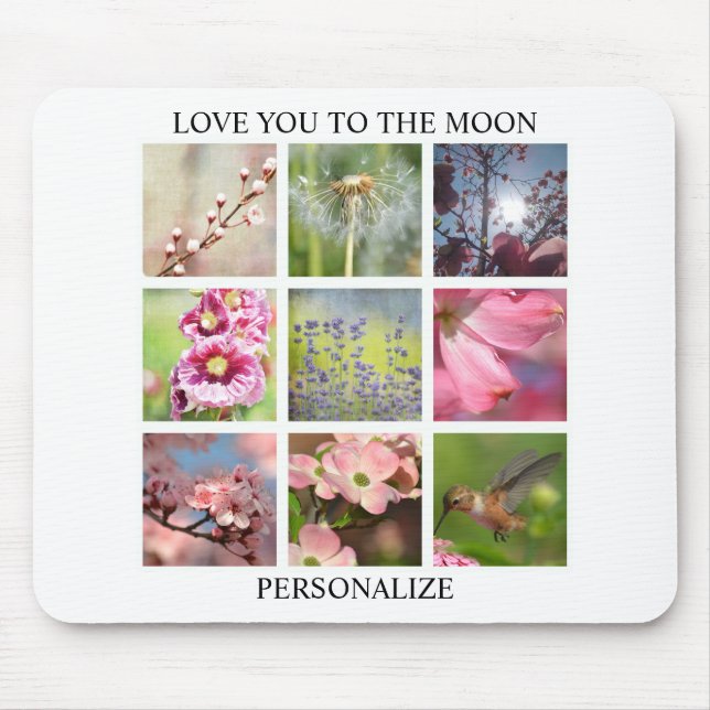 Personalisierter Text und FotoCollage Mousepad (Vorne)