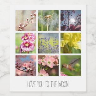 Personalisierter Text und Fotosammlung Weinetikett