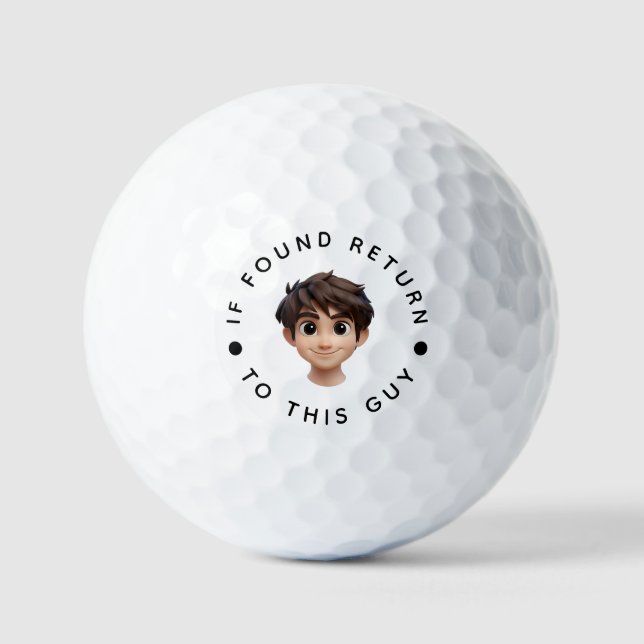 Personalisierter Text und Name Golfball (Vorderseite)