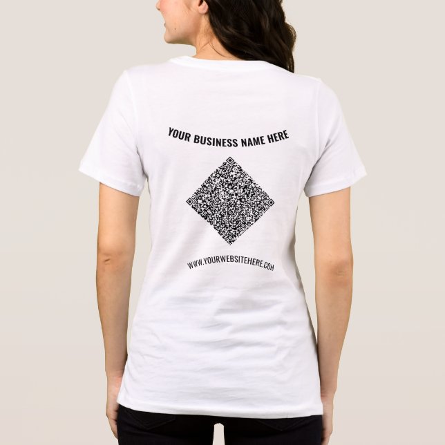 Personalisierter Text und QR-Code Tri-Blend Shirt (Rückseite)