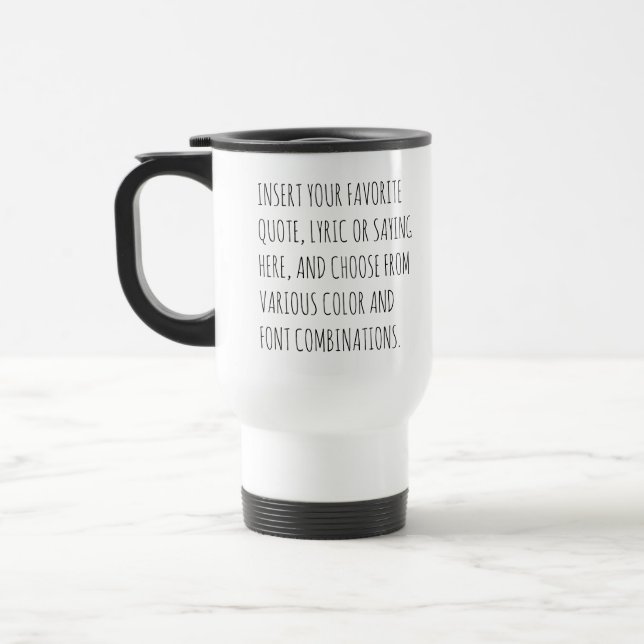 Personalisierter Textbecher mit Ihren Worten anpas Reisebecher (Links)