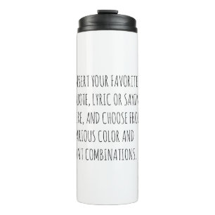 Personalisierter Textbecher mit Ihren Worten anpas Thermosbecher
