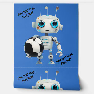 Personalisierter Textname Robot Cyborg Soccer Spor Tapete