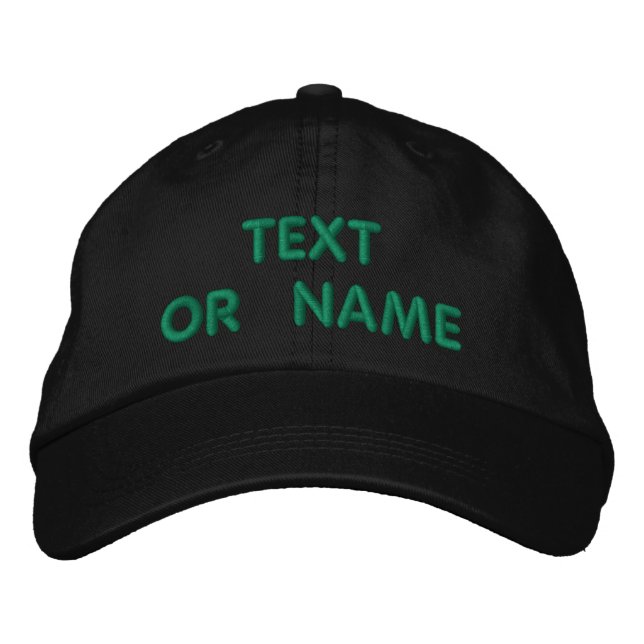 personalisierter Textname Stickende Baseballkappe Bestickte Baseballkappe (Vorderseite)