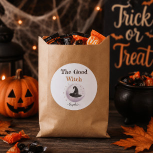 Personalisierter The Good Witch – Halloween-Aufkle Runder Aufkleber