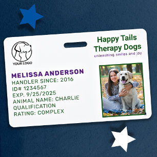 Personalisierter Therapiehund-Foto Ausweis