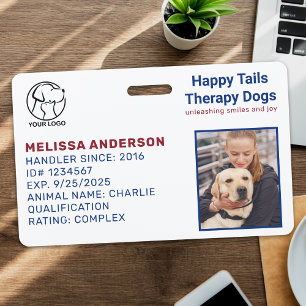 Personalisierter Therapiehund Tier-Foto-Ausweisanh Ausweis