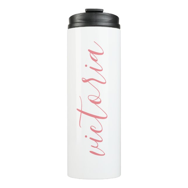 Personalisierter Thermischer Tumbler| weiß Thermosbecher (Vorderseite)