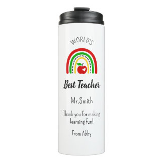 Personalisierter Thermobecher 'Bester Lehrer der W Thermosbecher