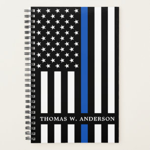 Personalisierter Thin Blue Line Planner Polizei-Fl Planer