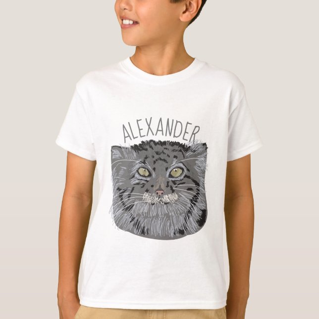 Personalisierter Tibetaner Pallas Katzen-Grafik-T T-Shirt (Vorderseite)