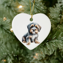 Personalisierter Tibeter Terrier Puppy Keramik Ornament