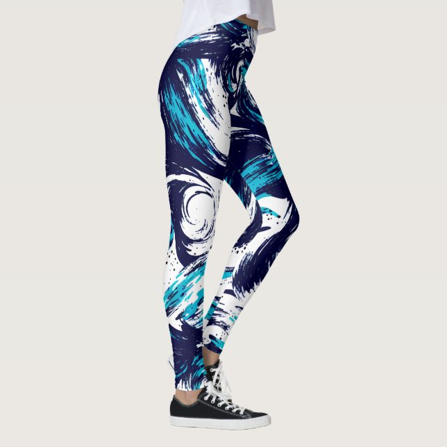 Personalisierter Tiefsee-Druckkaffee Leggings (Rechts)