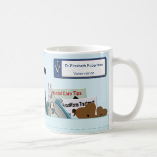 Personalisierter Tierarzt scheuert sich hellblau Tasse