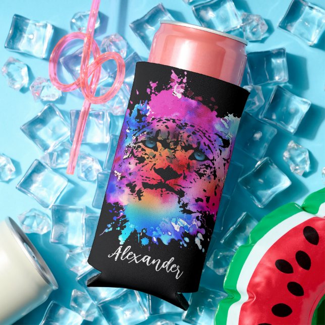 Personalisierter Tiger Kopf Selters Dosenkühler (In Situ Sommer)