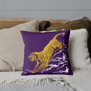 Personalisierter Tiger-Print Safari-Wildlife-Katze Kissen